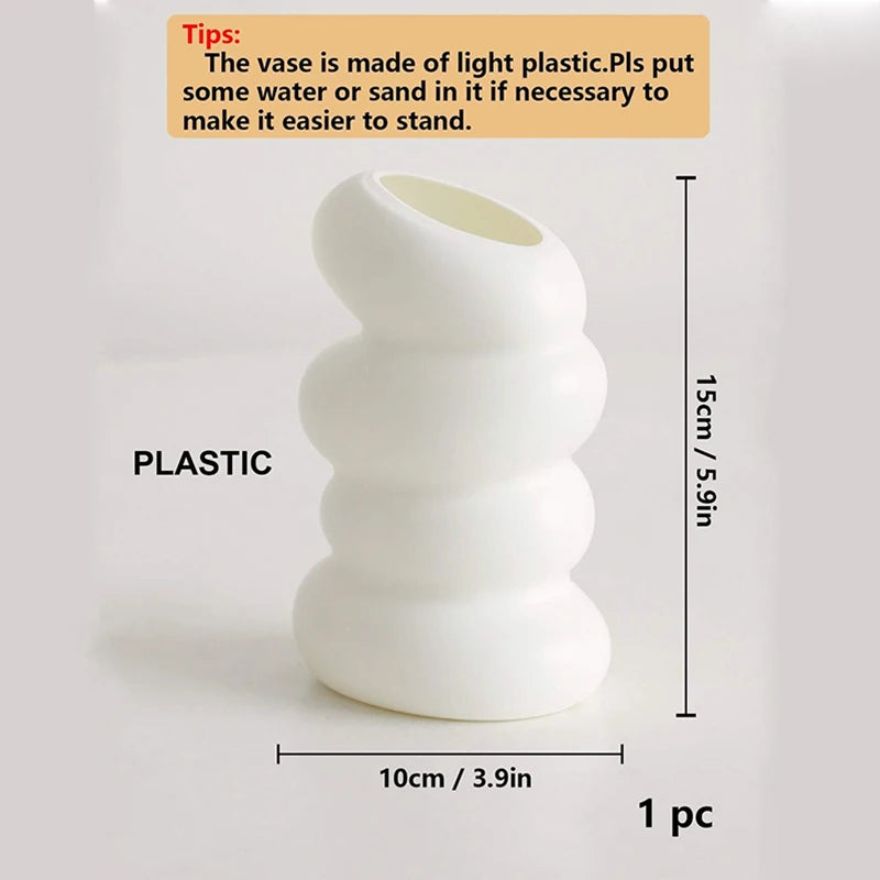 Spiral White Nordic Vase